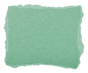 Obraz premium Teal green textured paper with torn edges isolated element for scrapbooking