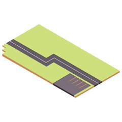 Isometric empty street Vector