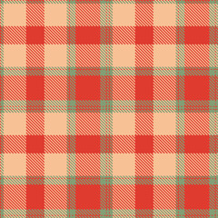 Modern Seamless Tartan in Pale Tomato tones Textile Design