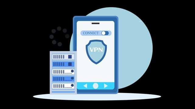PN Access Animated Illustration or VPN 2d animated video