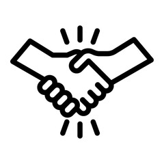 handshake Line Icon