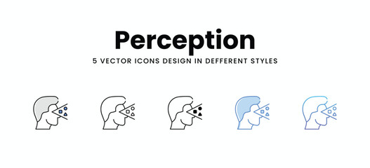Perception vector icons set stock illustration