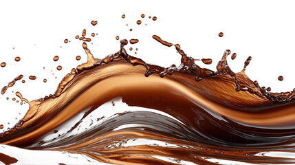 chocolate splash isolated on white background