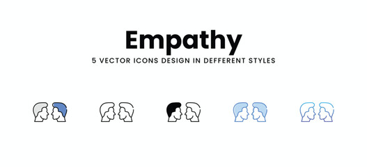 Empathy vector icons set stock illustration