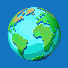 earth globe on white background