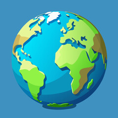 globe on white background