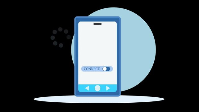 VPN security Animated Illustration or 2d animated video 
