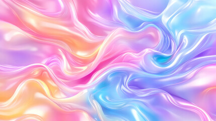 Fototapeta premium Pastel Swirls Abstract Fluid Art Background