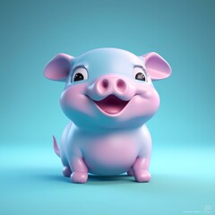 Fototapeta premium pink piggy bank