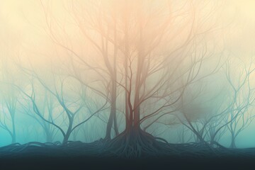 Obraz premium sunset in the forest