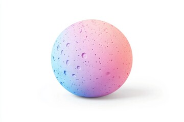 Obraz premium Vibrant 3D clay style moon icon with exaggerated craters on a plain white background