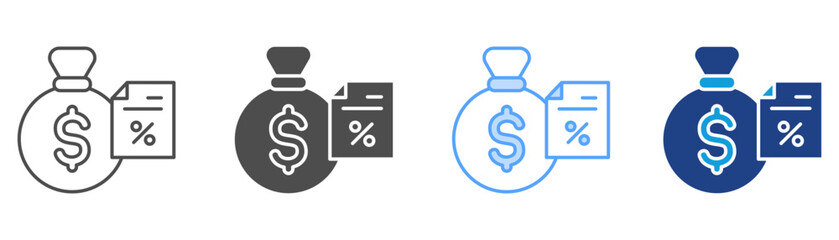 Obligation Icon Set Multiple Style Collection