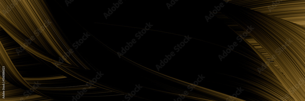 Leinwandbilder abstract black and gold are light with white the gradient is the surface with templates metal textur