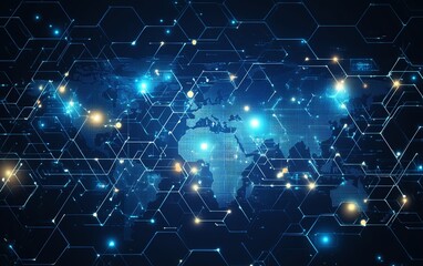 Obraz premium vector abstract background global technology medical innovation concept