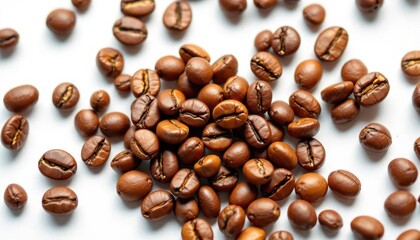 coffee beans on white background