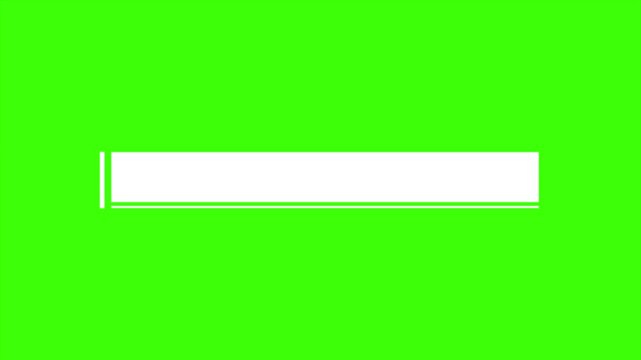 title animation on green screen background, animated lower third title