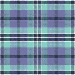 Neon White and Rich Dark Blue Grey Seamless Tartan Textile Design