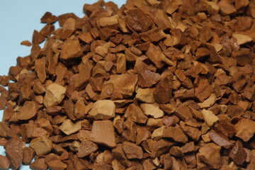 Ground coffee granules up close – Macro shot