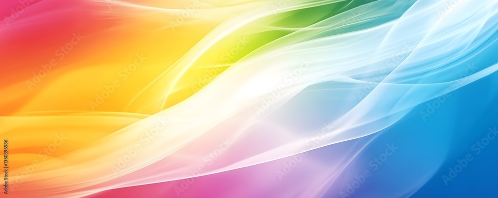 Aufkleber colorful abstract background flowing smooth lines
