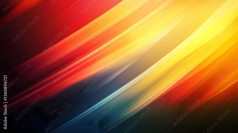 Poster Colorful diagonal lines creating dynamic abstract background