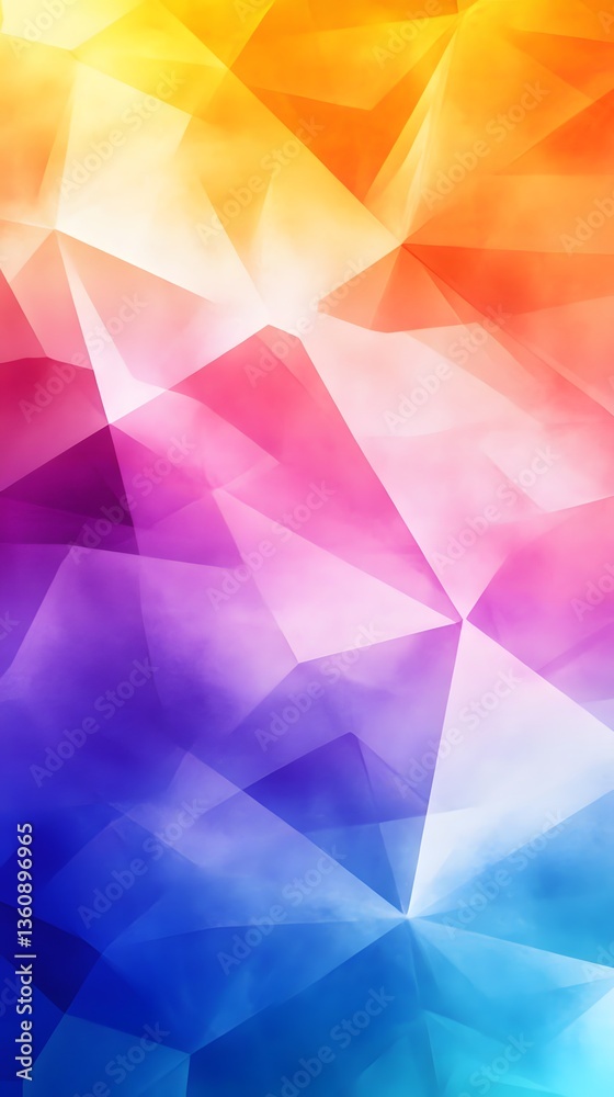 Poster colorful low poly geometric background creating stunning visual effect