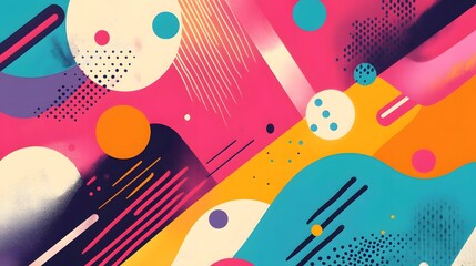Colorful abstract background with geometric shapes and patterns