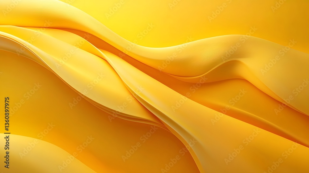 Poster golden abstract waves flowing seamlessly in a vibrant design
