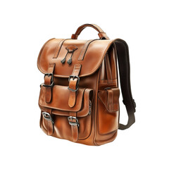 Brown Leather Backpack Stylish Travel Bag,
