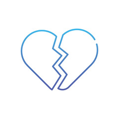 Broken Heart Vector icon