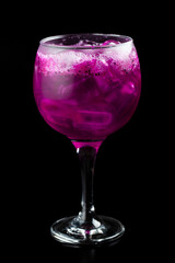 cocktail with gin, tonic and pitaya