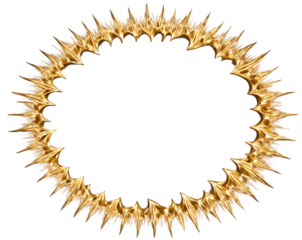 Striking Golden Sunburst Frame, A Luminous Accent for Summer Solstice Eve Celebrations, Ideal for Festive Invitations and Creative Design Projects that Need a Touch of Glimmering Elegance