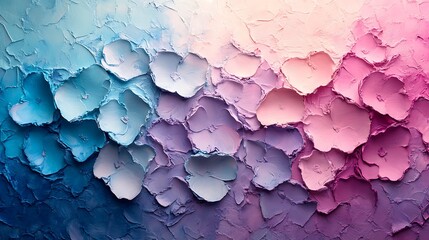 Obraz premium Abstract Impasto Painting Blue Purple Pink Hues