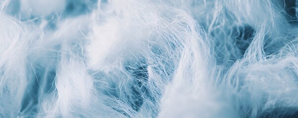 Fototapeta premium Fluffy white fibers creating soft and delicate texture