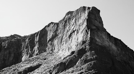 Generic Peak Where Scene Through Faint Cliffs Wind