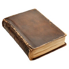 Obraz premium Antique Leather Bound Book Aged Pages Old Text History Literature