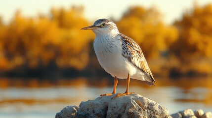 A bird perched on a mossy branch