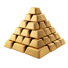Gold bars pyramid wealth luxury success finance