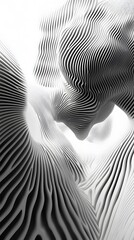 Abstract architecture creating a wavy and flowing space