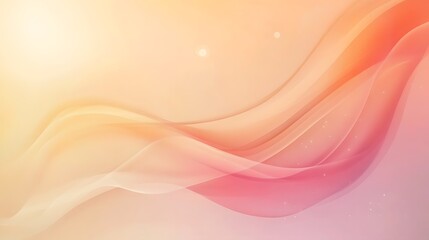 Obraz premium Abstract pink and orange wavy background with soft light effect