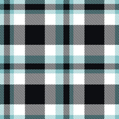 Pastel Bluegrey Seamless Tartan with Light Black accents Textile Design