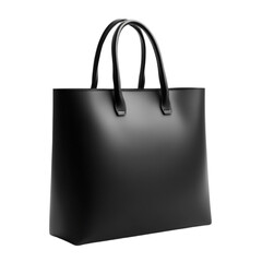 Black Leather Tote Bag Stylish Accessory Fashionable Design,