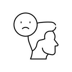 Fototapeta premium Negative Behaviou Vector icon