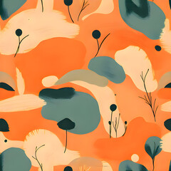 Abstract Bengal Landscape-Inspired Textile Pattern
