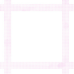 ピンクドットのチェック柄フレーム