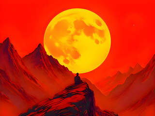 Under a Red Moon – Surreal Nightscape