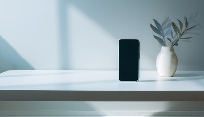 A simple composition with a smartphone on a table