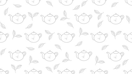 Green tea leaves seamless pattern background. Green tea leaves illustration pattern. Green tea leaves background. Perfect for fabric, textile, wallpaper, decor, print, packaging