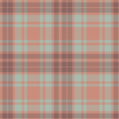 Vivid Pinkish Tan and Smoky Silver Seamless Tartan Textile Design