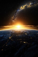 Fototapeta premium Planet earth viewed from outer space.
