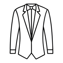 Vector illustration of a business suit jacket and shirt, stylish apparel for professional wear